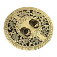 2pcs dia 140mm chinese antique furniture cabinet drawer handle copper circular pattern