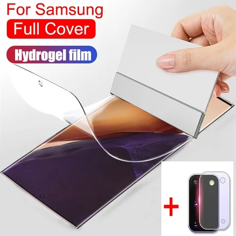 Гидрогель пленка для Samsung Galaxy S21 ультра S20 FE плюс S20Ultra задних защитных плёнок для экрана для Samsung S 20 21 5g стекло со шлейфом