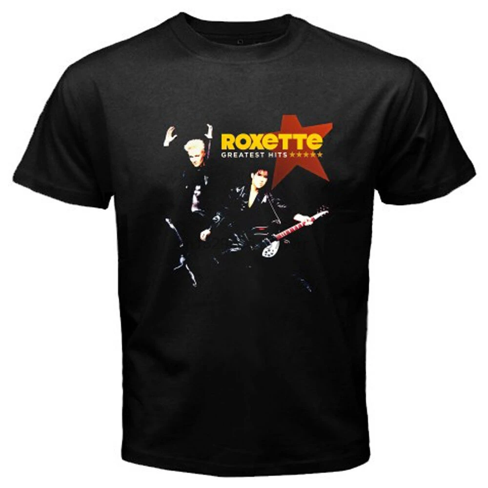 Новинка ROXETTE Pop Rock Duo Слушайте свое сердце Мужская черная футболка Размеры от S до