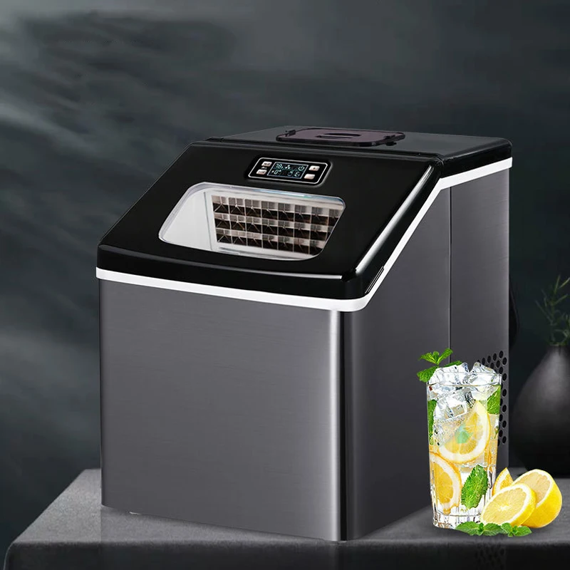 

Ice Maker 25KG Small Commercial 220V Square Ice Cube Making Tools Equipment Household Appliances Frozen Machines for Business