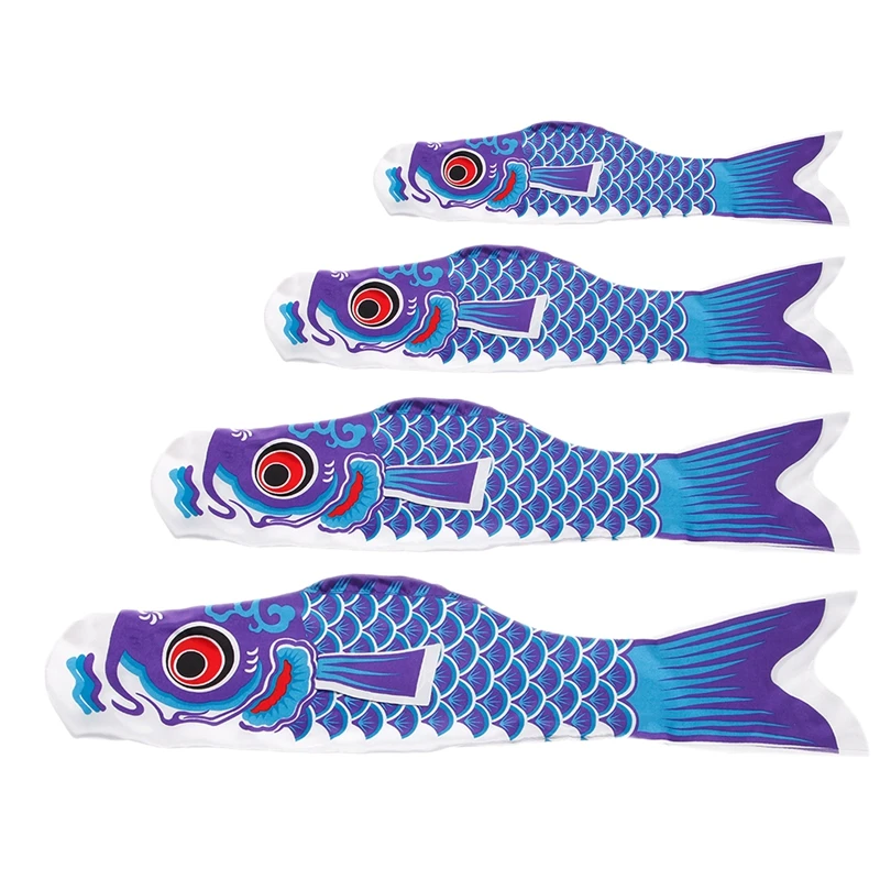 

57EE 70cm Koi Nobori Carp Wind Socks Koinobori Colorful Fish Flag Hanging Wall Decor