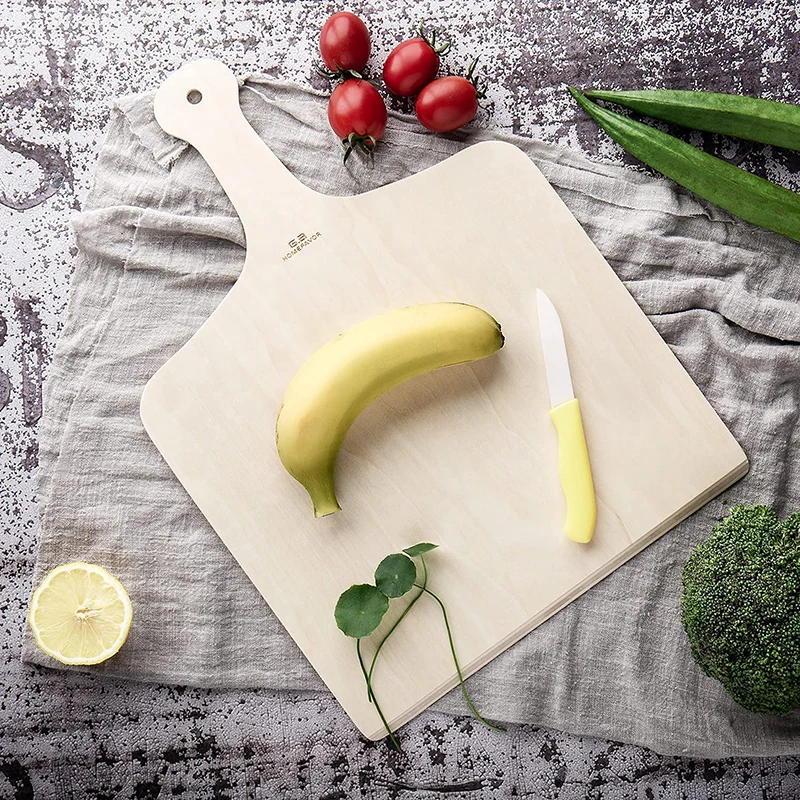 Wooden Pizza Peel 3 Pcs Board Paddle Bread Fruit Cutting Kitchen Shovel Spatula Tool | Дом и сад