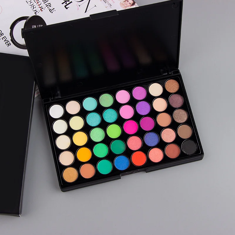 

Female eye shadow palette, 40 colors, matte diamond luster, luminous primer
