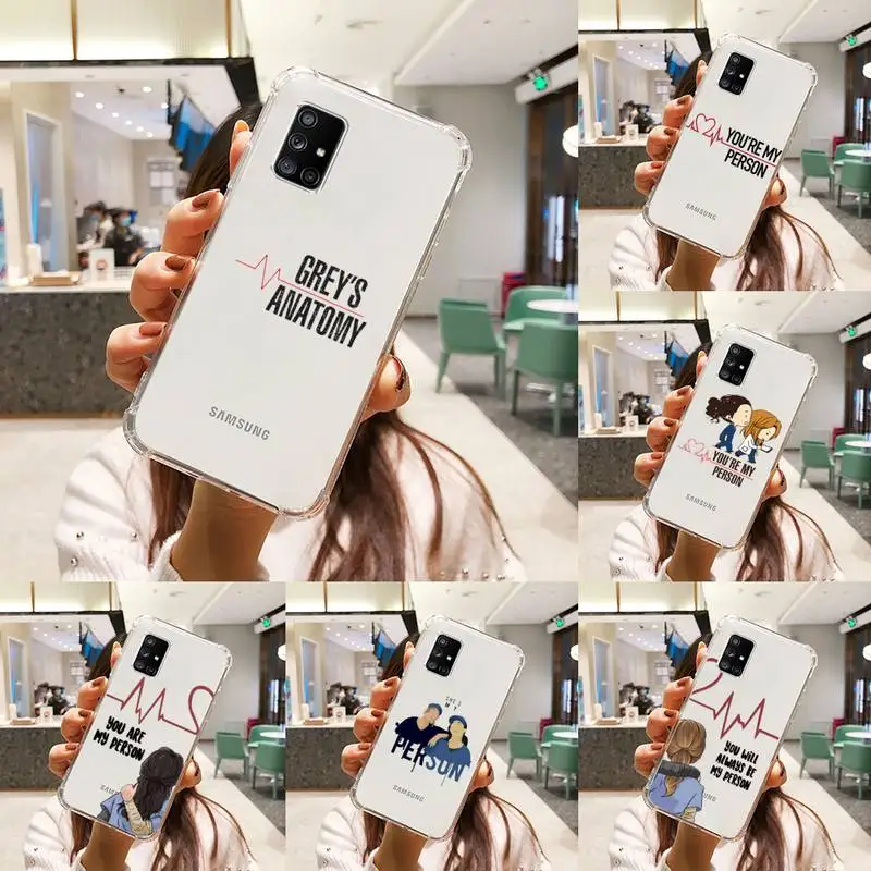 

Greys Anatomy Phone Case Transparent For Samsung A51 A50 A71 A70 A81 M60S Note S21 S 20 10 9 8 11 E Plus Ultra