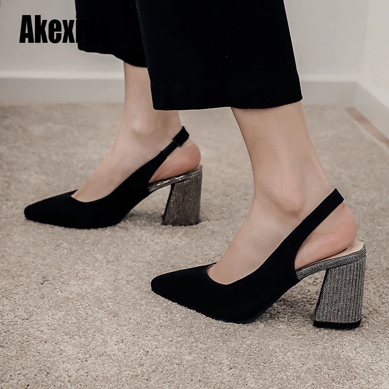 Туфли лодочки женские на высоком каблуке пикантные брендовые туфли с ремешком