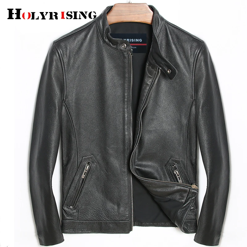 

Classical Motocycle Jackets Men Leather Jacket 100% Natural Cowhide Jacket Man Biker Coat S-4XL Military Aviator Coat 19110