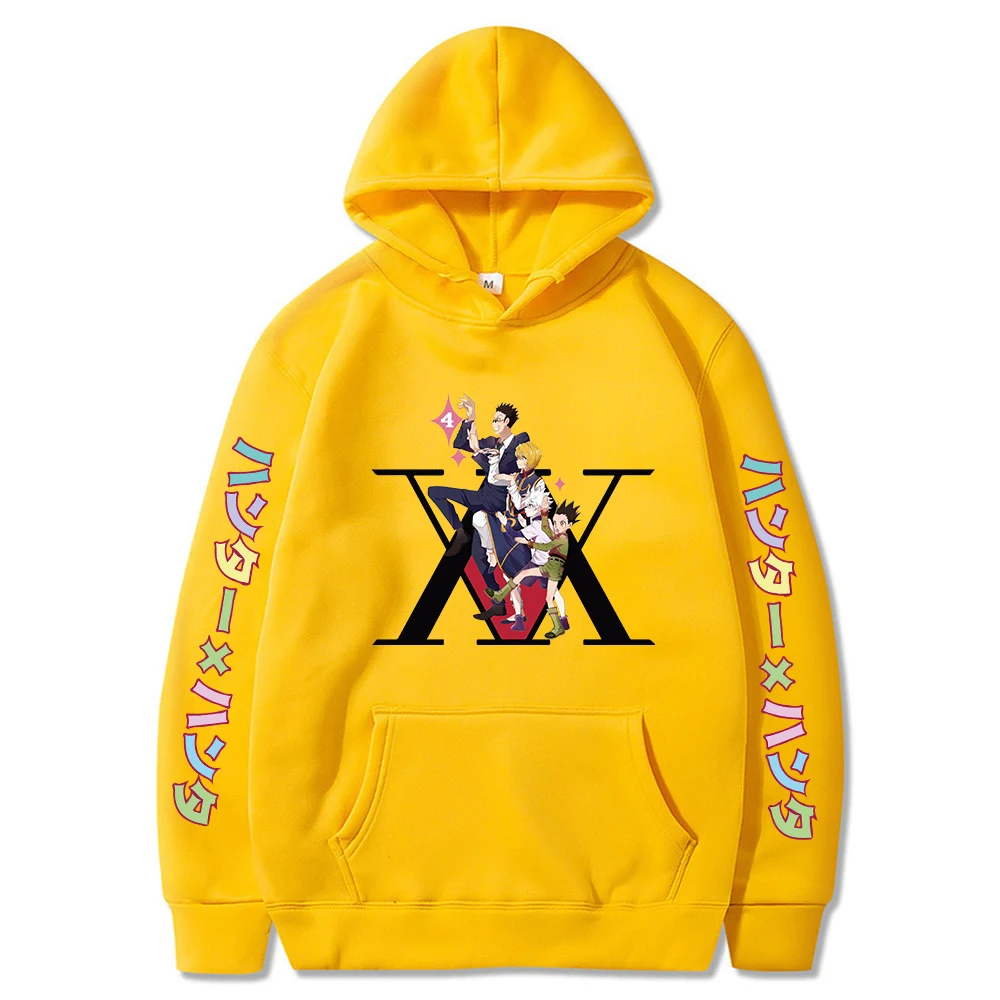 

Kawaii Hunter X Hunter Hoodies Japan Anime Manga Graphic Sweatshirt Harajuku Pullover Street Commuting Casual Clothes