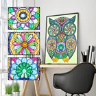 Алмазная 5D живопись сделай сам, вышивка крестиком особой формы, мозаика с изображением животных, совы, украшение для дома, подарок ручной работы