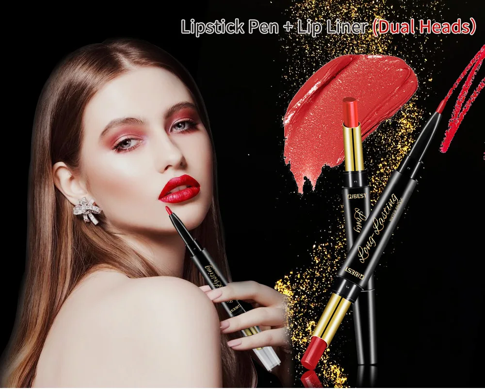 

Cosmetic Vegan Creamy Nude Custom Logo 15 Color Lip Liner And Lipstick Set