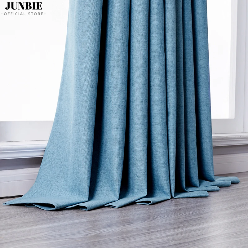 

JUNBIE 100% Blackout Curtains for Lving Room Bedroom Cortina Window Treatments Customize Blinds Home Decoration Curtain Drapes