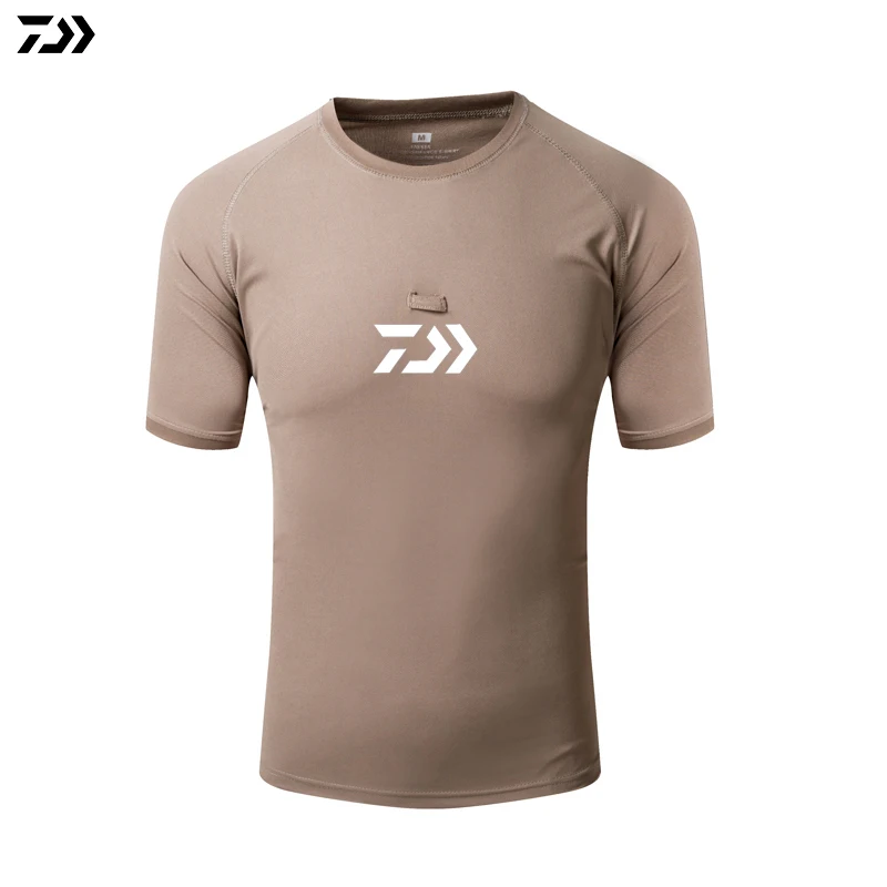 Мужская одежда футболка для рыбалки камуфляжная с коротким рукавом