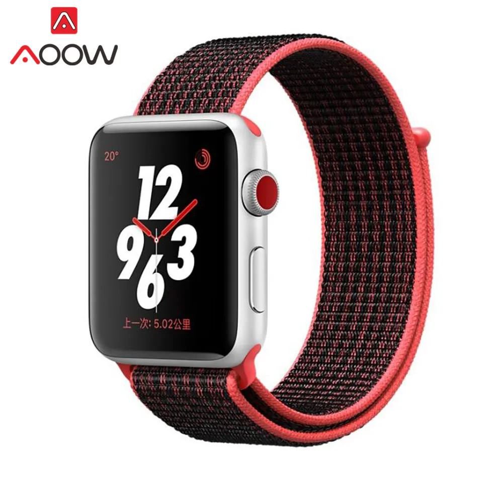 Цветной нейлоновый ремешок для часов Apple Watch 38 мм 42 мм 40 мм 44 мм тканый холщовый ремешок на липучке браслет для часов iwatch 1 2 3 4