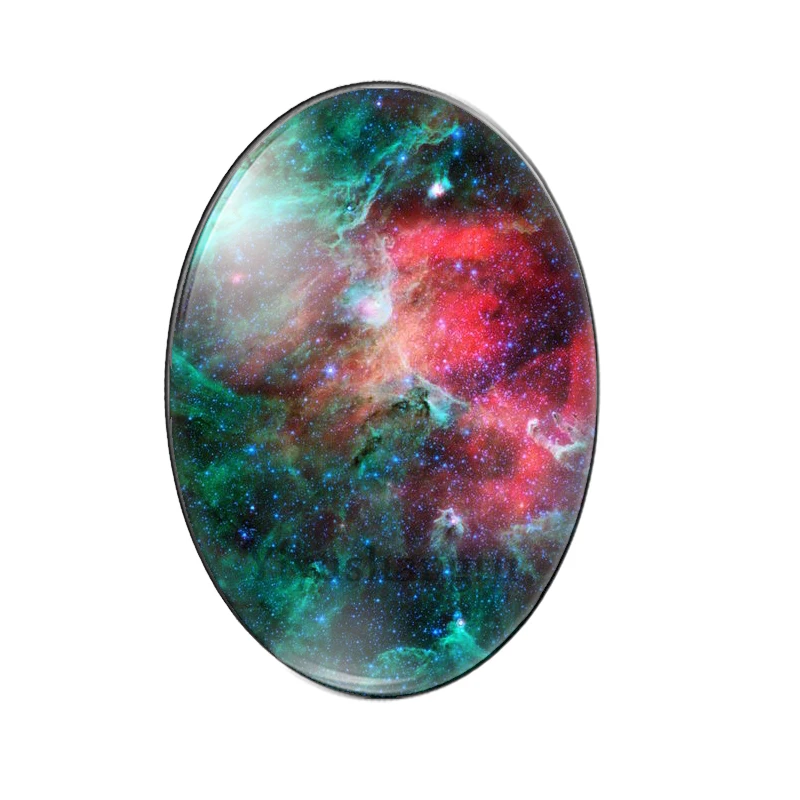 Beautiful starry sky graphics colourful 10pcs mixed 13x18mm/18x25mm/30x40mm Oval photo glass cabochon flat back Making findings | Украшения