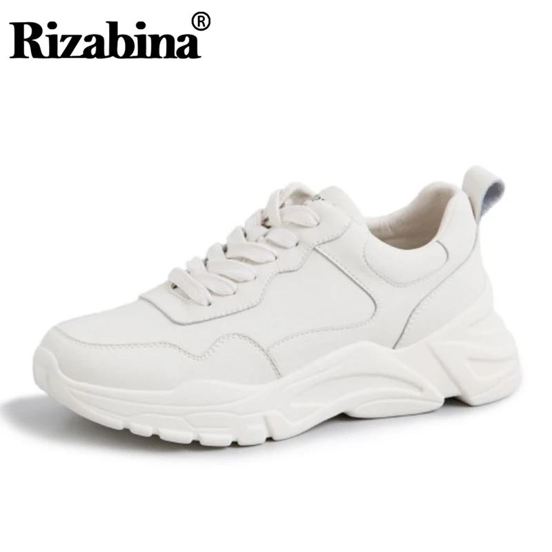 FITWEE Женские кроссовки из натуральной кожи с перекрестными ремешками туфли на