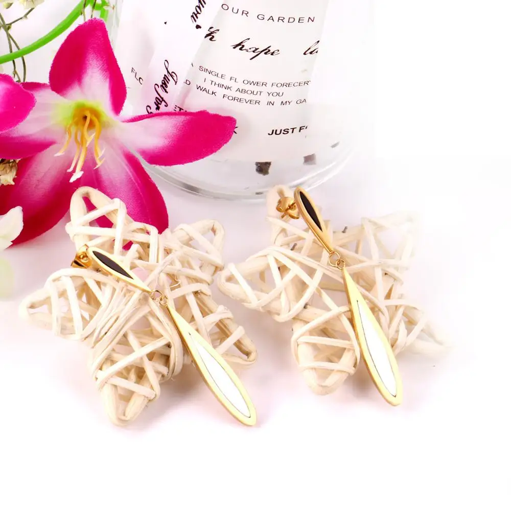 Корейские серьги LUXUKISSKIDS в форме капли воды из нержавеющей стали