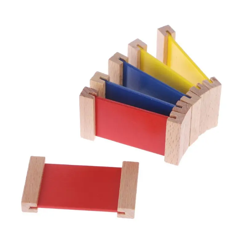 

Обучающий цветной планшет C5AA Монтессори из сенсорного материала, деревянная Дошкольная игрушка