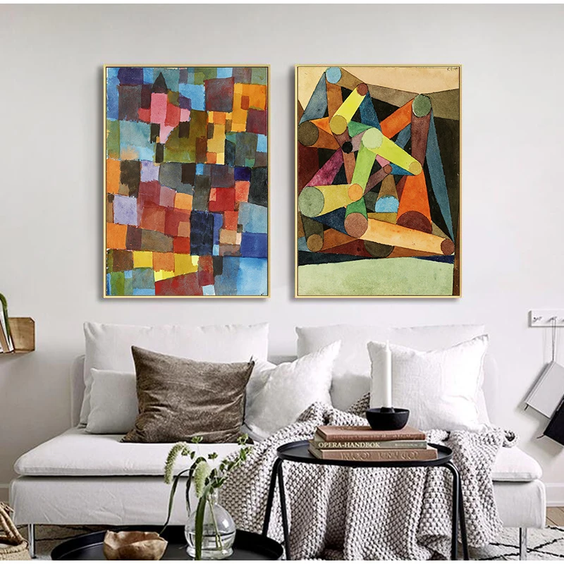 Paul Klee Классический абстрактный стиль Современное украшение Искусство Печать на