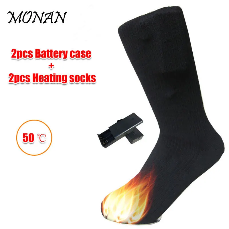 5AA Lithium Battery Upgrade Heating Socks Rechargeable Adjustable Electric Double Layer Warm Heated | Тематическая одежда и