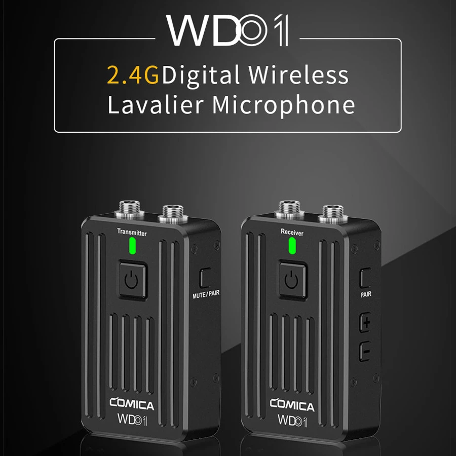 Comica WD01 микрофон для Vlogging интервью YouTube видео система 2,4G Цифровые Беспроводные ПЕТЛИЧНЫЕ микрофон с отворотом микрофон