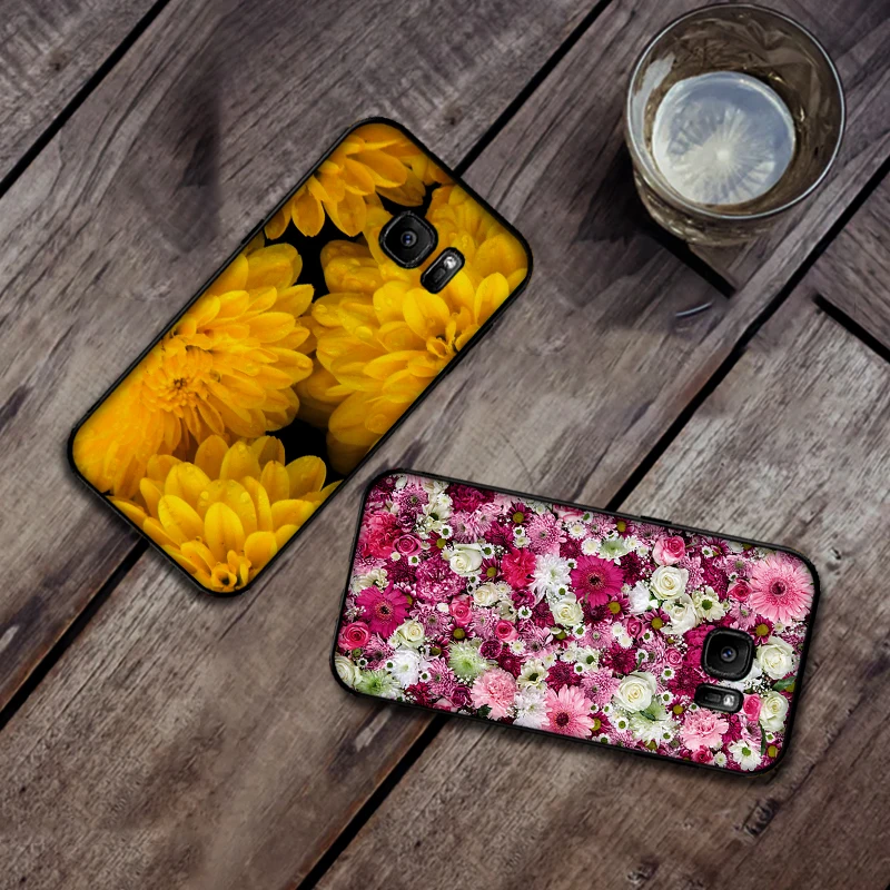 Пион Дейзи кактус Мягкий силиконовый чехол для телефона Samsung Galaxy S6 S8 край S7 S9 плюс