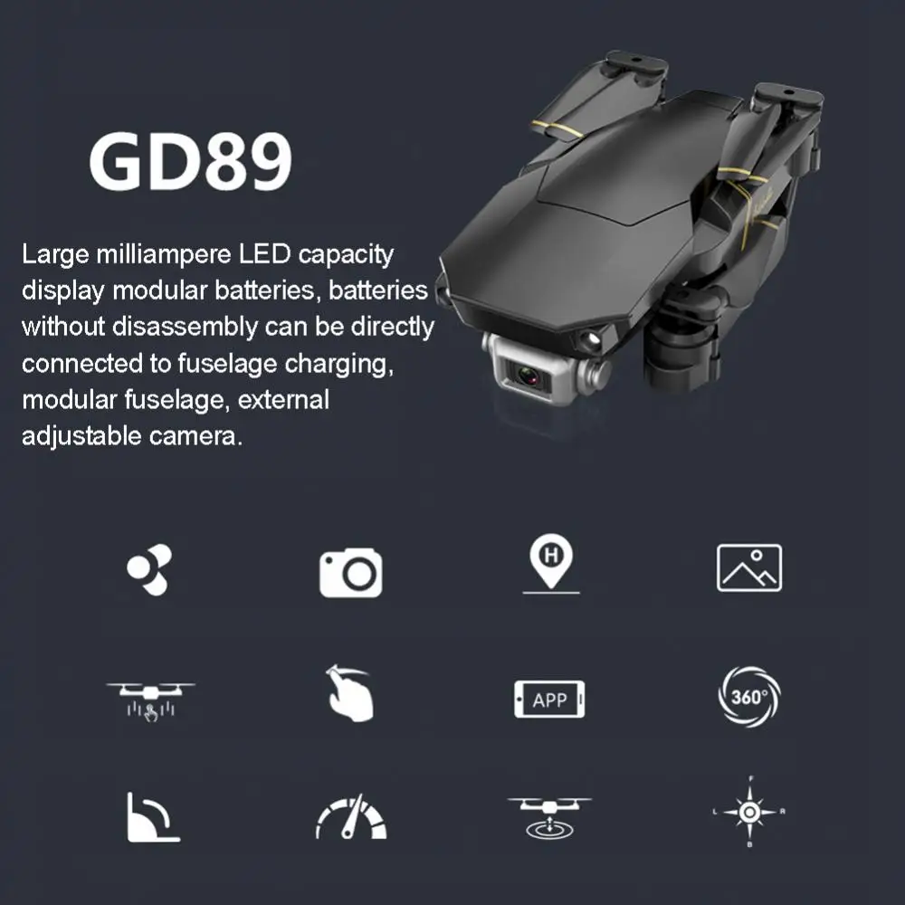 Квадрокоптер GD89 4CH RC с камерой высокой четкости | Игрушки и хобби