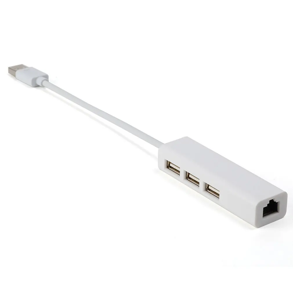 USB Gigabit Ethernet with 3 Port USB C HUB 2.0 RJ45 Lan Network Card USB to Ethernet Adapter for iOS PC RTL8152 HUB