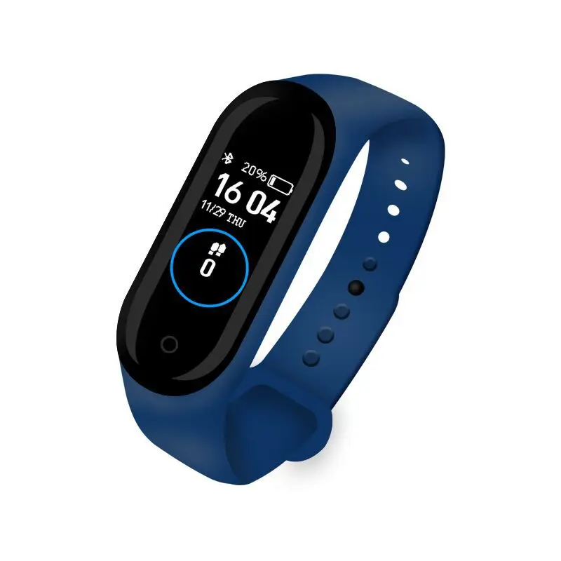 M4 blue Новинка M4 женские спортивные водонепроницаемые Смарт-часы, монитор кровяного давления, пульсометр, Смарт-часы для мужчин, фитнес-трекер, часы PK Mi Band 4 - Цвет: M4 blue