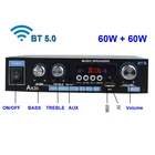 2*60 Вт Bluetooth-совместимый FM MP3-плеер аудио усилитель мощности эквалайзер HiFi Класс D цифровой Mp3 декодер музыкальный усилитель