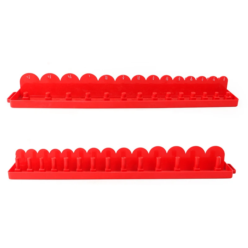 

6 Pcs 1/4 inch 3/8 inch 1/2 inch Multi-Drive Metric Socket Trays Holders Organizer Tool for Auto Repair Packaging