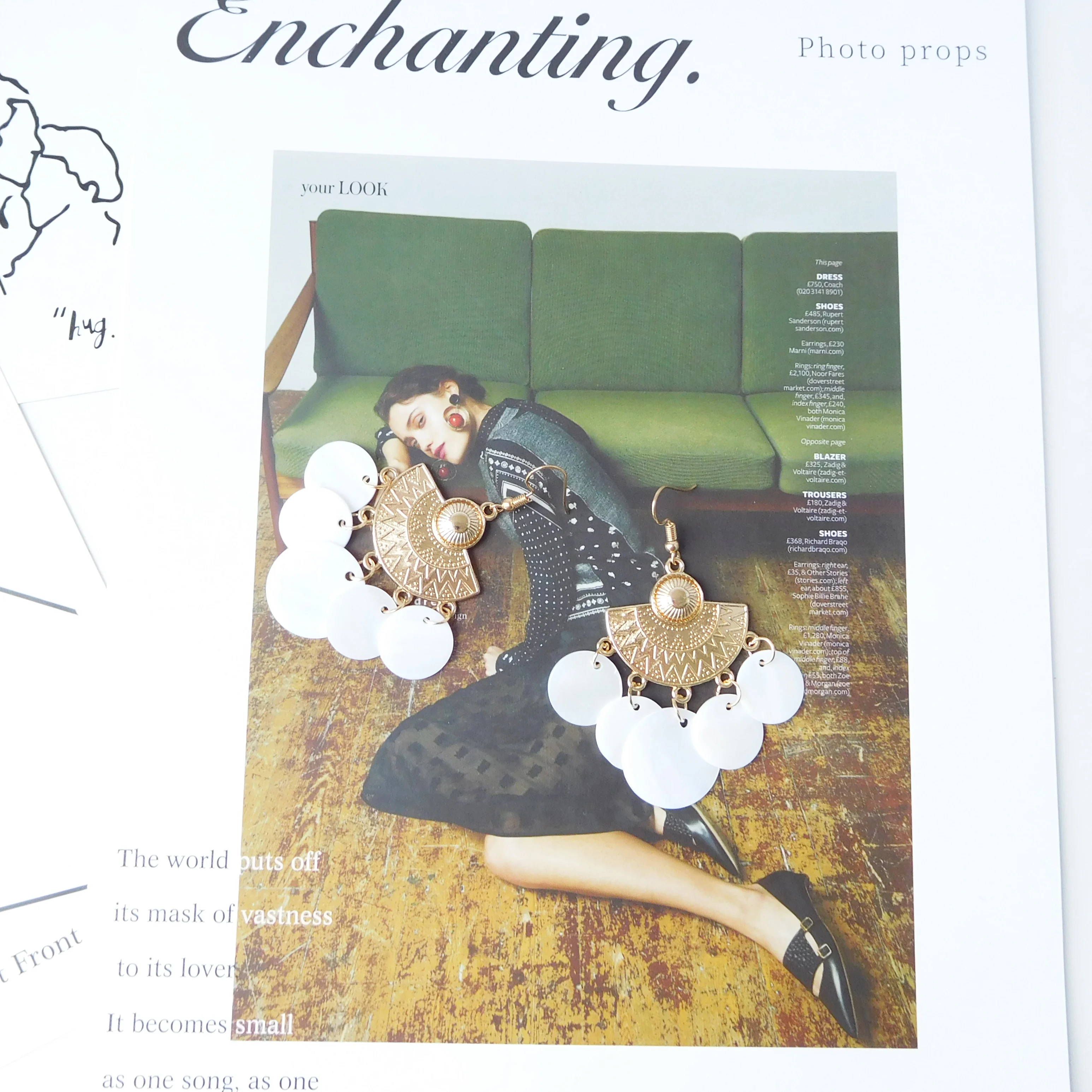 HC модные круглые Висячие Женские серьги летние богемные ювелирные изделия