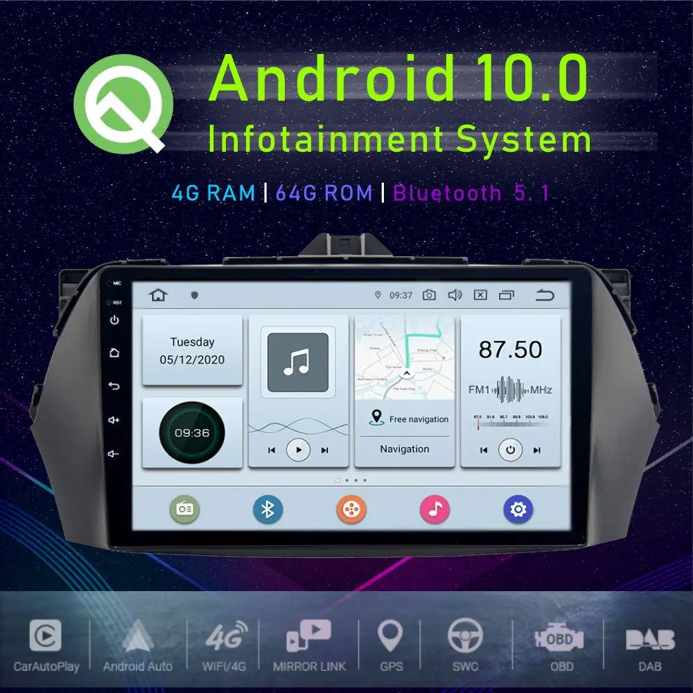 

JSTMAX 9 "Android 10,0 Автомобильный GPS плеер для Suzuki Ciaz Alivio 2016 2017 мультимедийный радио плеер