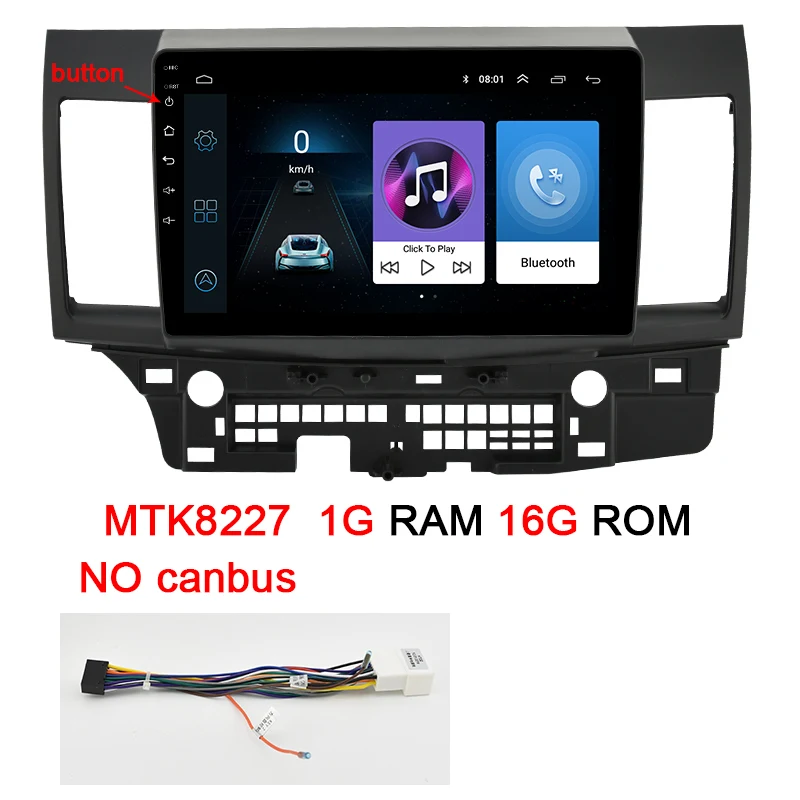 8227 NO canbus AUTOTOP 2 Din Автомобильный мультимедийный радио Android 9,0 для Mitsubishi Lancer 2007- 10,1 дюймов Lancer DVD Автомобильный gps Видео плеер стерео - Цвет: 8227 NO canbus