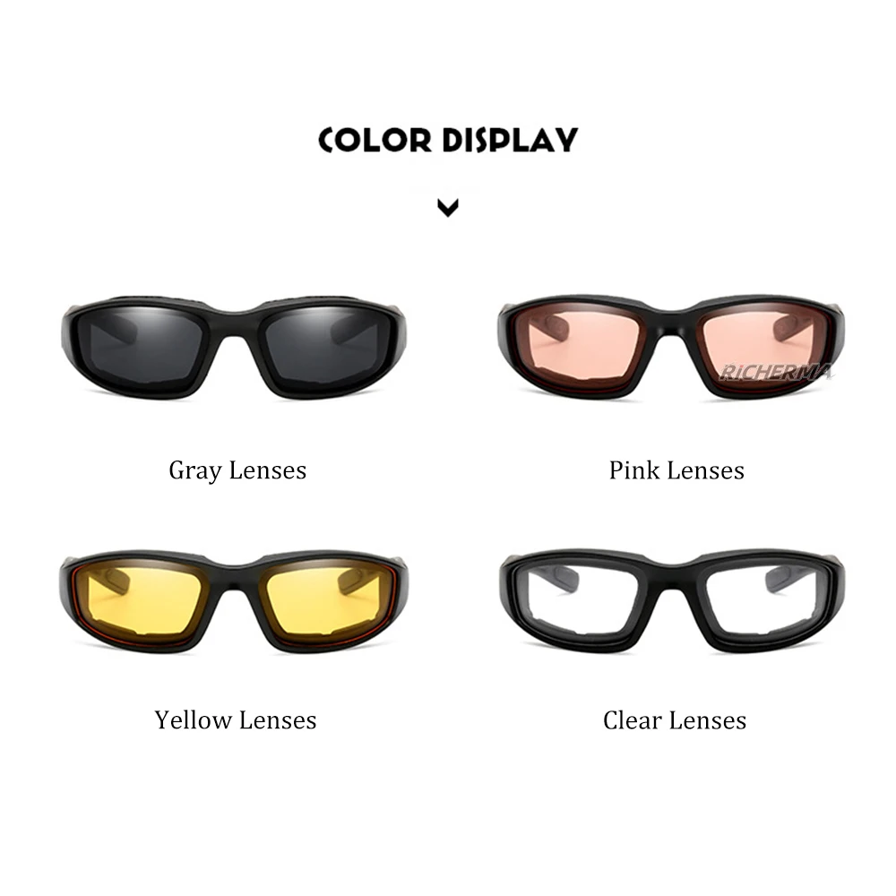 Очки для езды на мотоцикле с УФ-защитой мужские и женские солнцезащитные очки