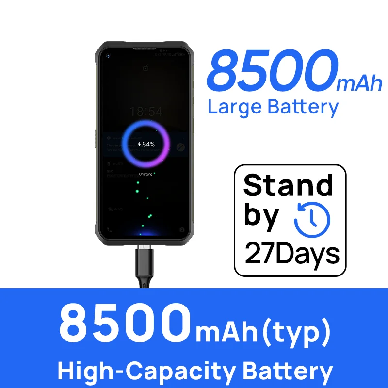 DOOGEE-Tel&eacute;fono m&oacute;vil inteligente robusto V10 Dual 5G versi&oacute;n global, smartphone con pantalla de 6,39" DotDisplay y c&aacute;mara trasera de 48 MP, bater&iacute;a de 8500 mAh, carga r&aacute;pida de 33 W, NFC-2