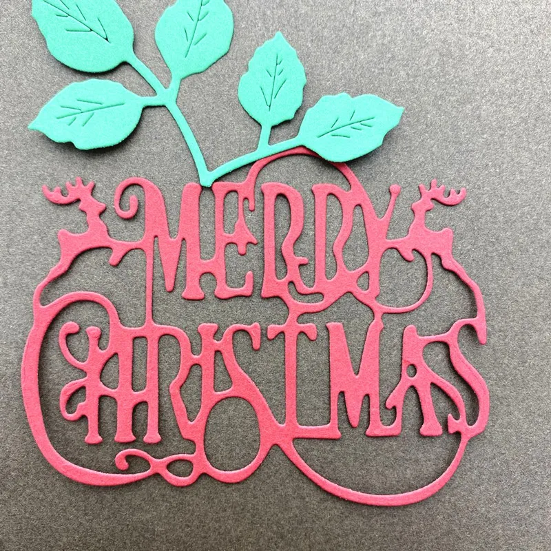 

Reunion Merry Christmas Letter Metal Cutting Dies Stencils For DIY Scrapbooking Decorative Embossing Craft Die Cutting Template