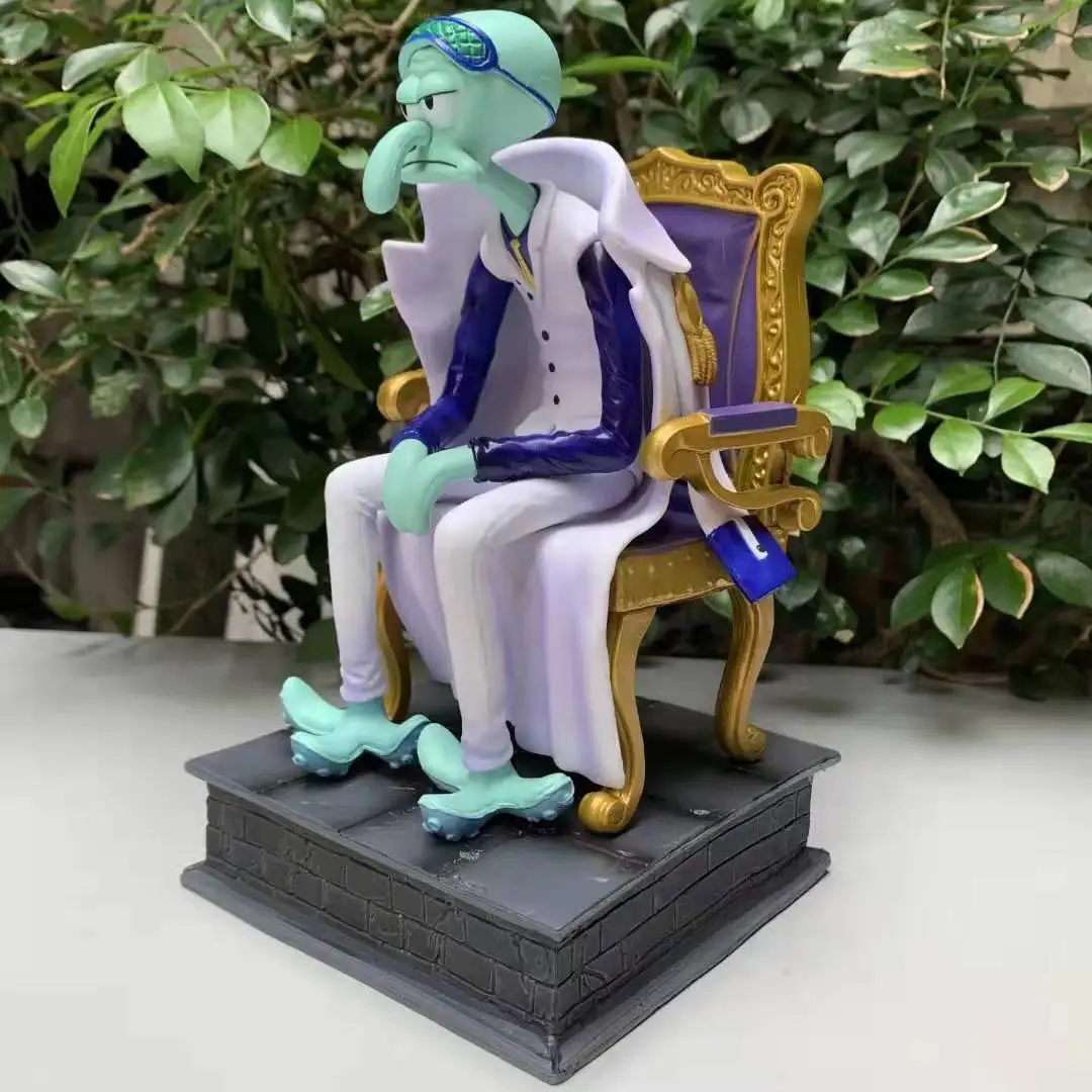 

23cm One Piece Anime Figure Three Generals Sitting Throne Barley Octopus Red Dog Yellow Ape Action Figure Collection Model Toy