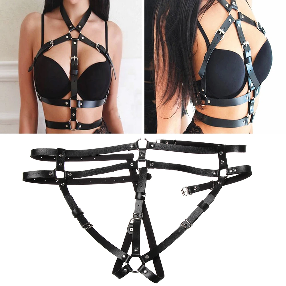 1 шт. Винтаж Для женщин сексуальная из искусственной кожи Ремни тела бандаж для