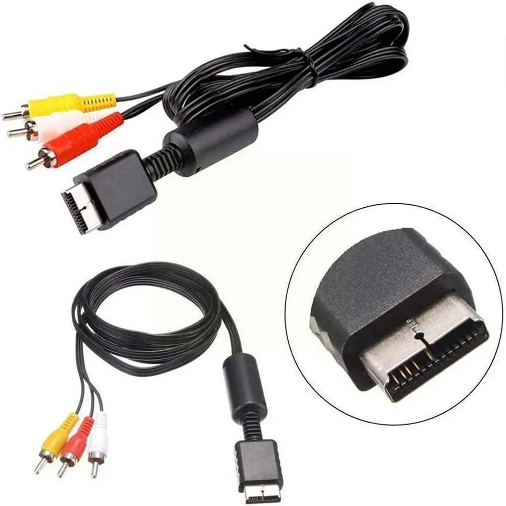 Digital Cables OEM 6FT RCA AV TV Audio Video Stereo Cable Cord For Playstation PS1 PS2 PS3 A/V Sony PS 1/2/3 K8H0 | Электроника