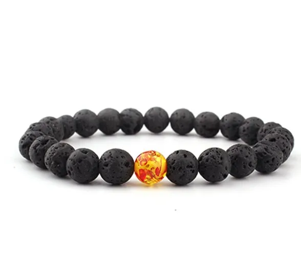 

8 мм черного цвета в стиле Панк Многоцветный натуральный агат камень Исцеление Рейки Будда, Йога браслет эластичный регулируемый вулканиче...
