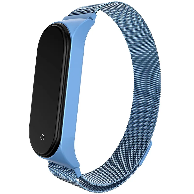 Mi lanese магнитный ремешок для xiao mi band 4 3 браслет из нержавеющей стали для xiaomi браслет сменный металлический браслет mi band 4 3