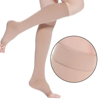 compression women socks yoga high knee anti slip ventilation open toe socks ladies ballet dance fitness sport 18 21mm