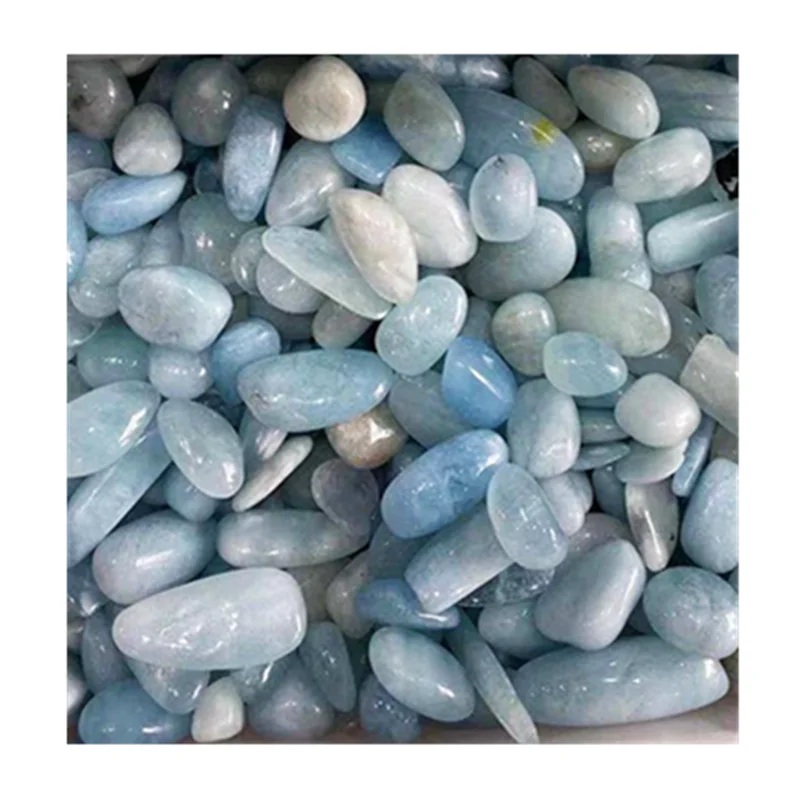 

Natural Aquamarine Tumbled Stones Crystals Healing Gemtone For Sale