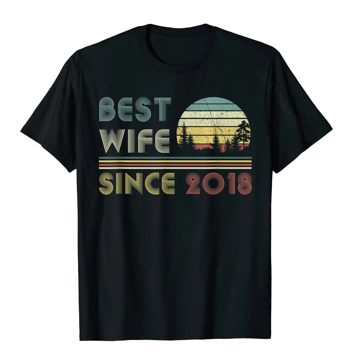 

Best Wife Since 2018 T-Shirt Design Tops & Tees For Men Cozy Top T-Shirts Printed On New Arrival