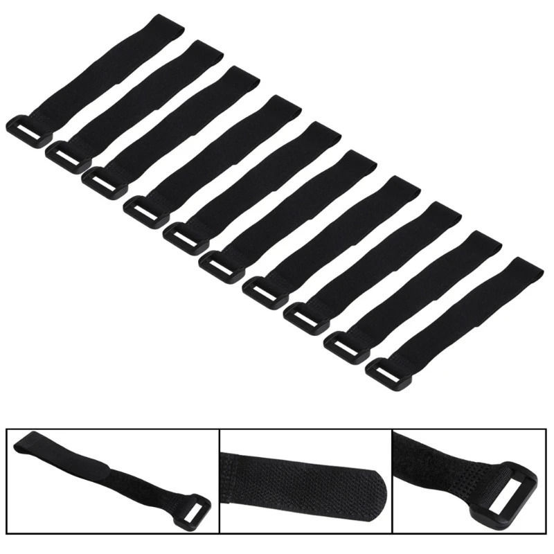 

10Pcs Reusable Antiskid Cable Strap 20*2cm Strong RC Battery Tie Down Strap