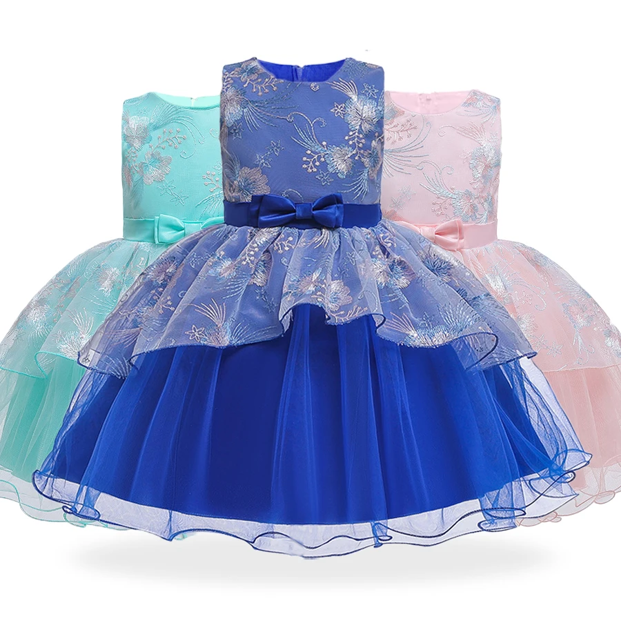 

2021 Новый От 0 до 5 лет для маленьких девочек одежда для детей летнее платье для девочек кружевное платье с бантом и цветочным узором, бальное ...