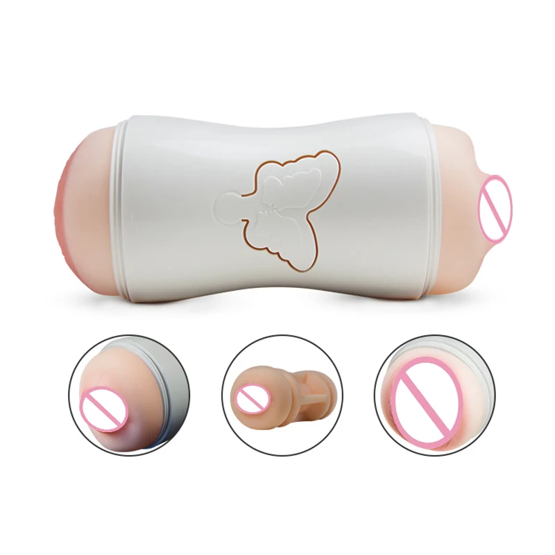 Мужской мастурбатор Индуктивная вибрационная двойная головка оральная Вагина