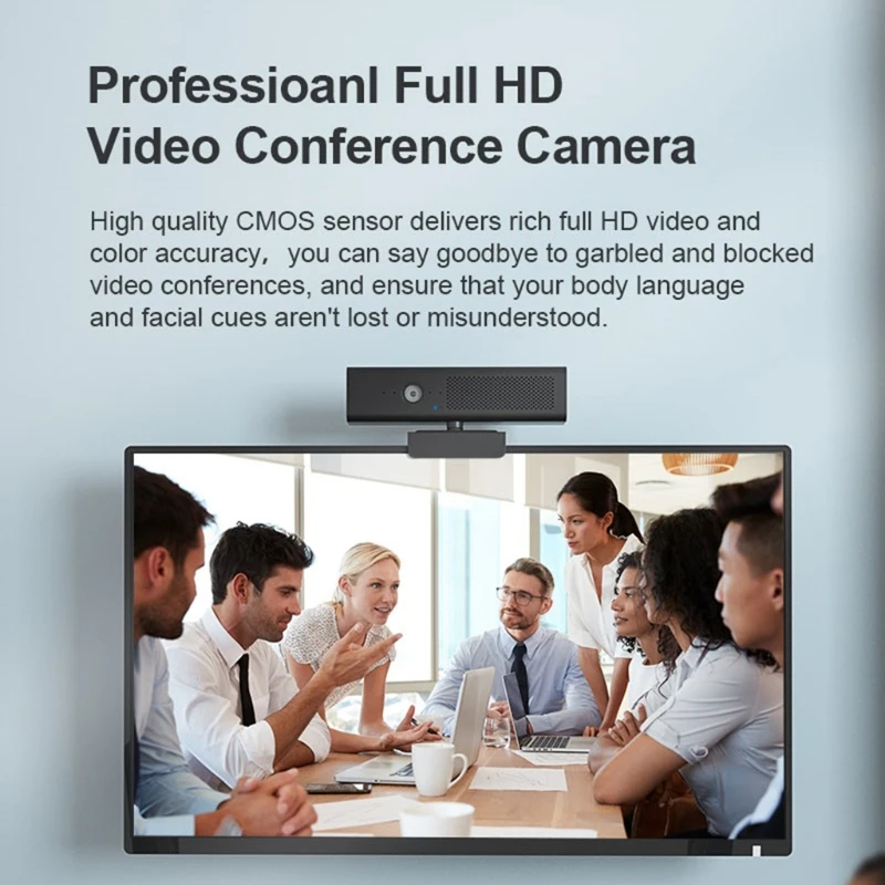 

Webcam Full High Definition 1080p Web Camera Usb 2.0 Webcam with Built-in Microphone Speaker Privacy Cover Mute Button