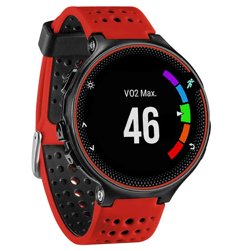 Red Black Для Garmin Forerunner 220/230/235/620/630 браслет на запястье заменить спортивный мягкий силиконовый ремешок для наручных часов с браслетом на ремешке; новинка smart аксессуары - Цвет ремешка: Red Black