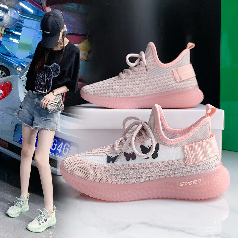 

Женские сетчатые кроссовки, дышащие, светоотражающие, для отдыха, обувь для папы, на лето