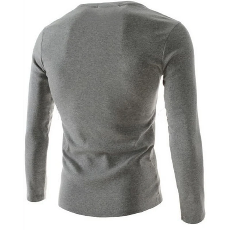 Мужская футболка с длинным рукавом полосатая карманами и двойным карманом 2017 |